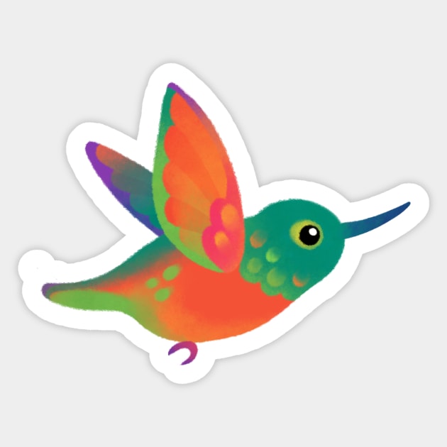 Chestnut-breasted coronet Sticker by pikaole